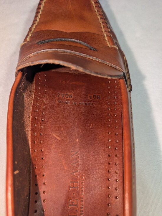 Vtg Cole Haan Dillon Penny Loafers Brown Leather Slip On Men\'s 10 Classic Preppy main image 5